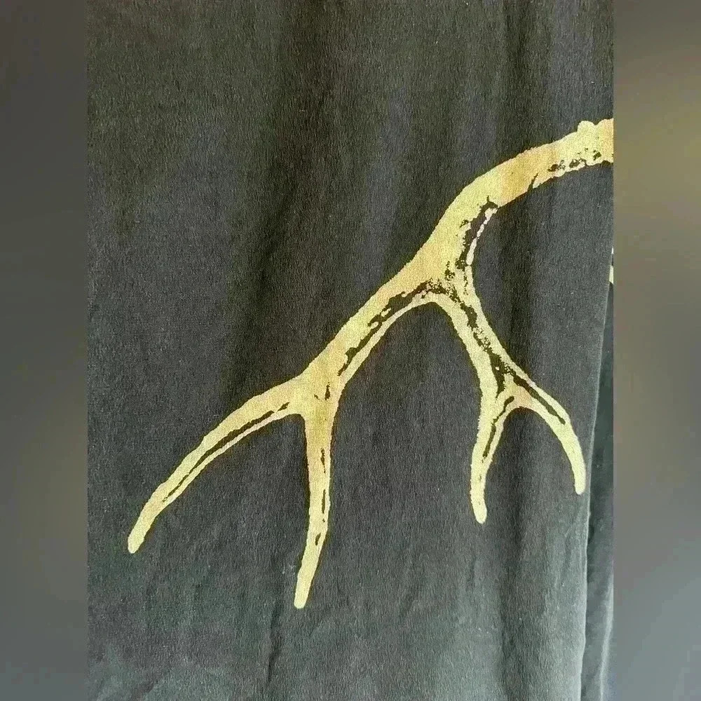 Koch Black silk with gold antler print - Sz - Med - Picture 2 of 8